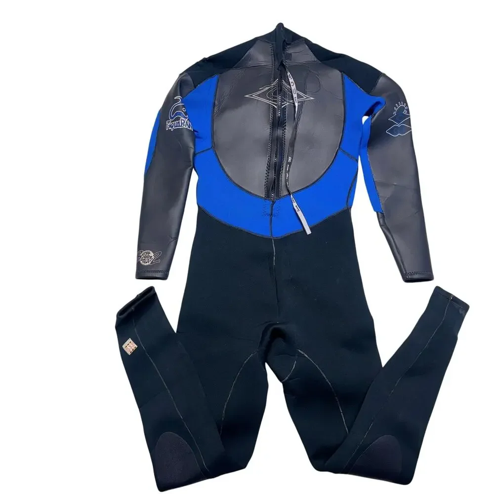 Ripcurl Wetsuit LT Mens Black Blue Aquaban Full Body Surf Diving Made in USA